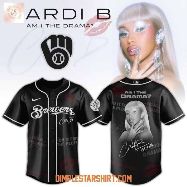 Milwaukee Brewers x Cardi B Am I The Drama 2025 Jersey
