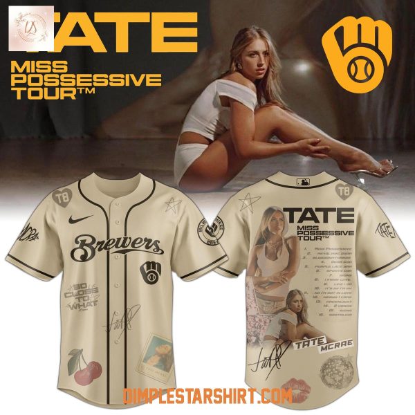 Milwaukee Brewers x Tate McRae Miss Possessive Tour 2025 Jersey