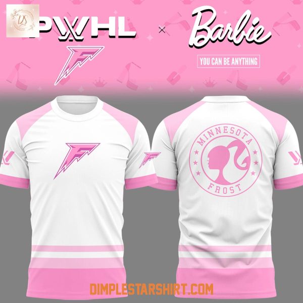 Minnesota Frost Hockey x Barbie You Can Be Anything Hoodie Shirt