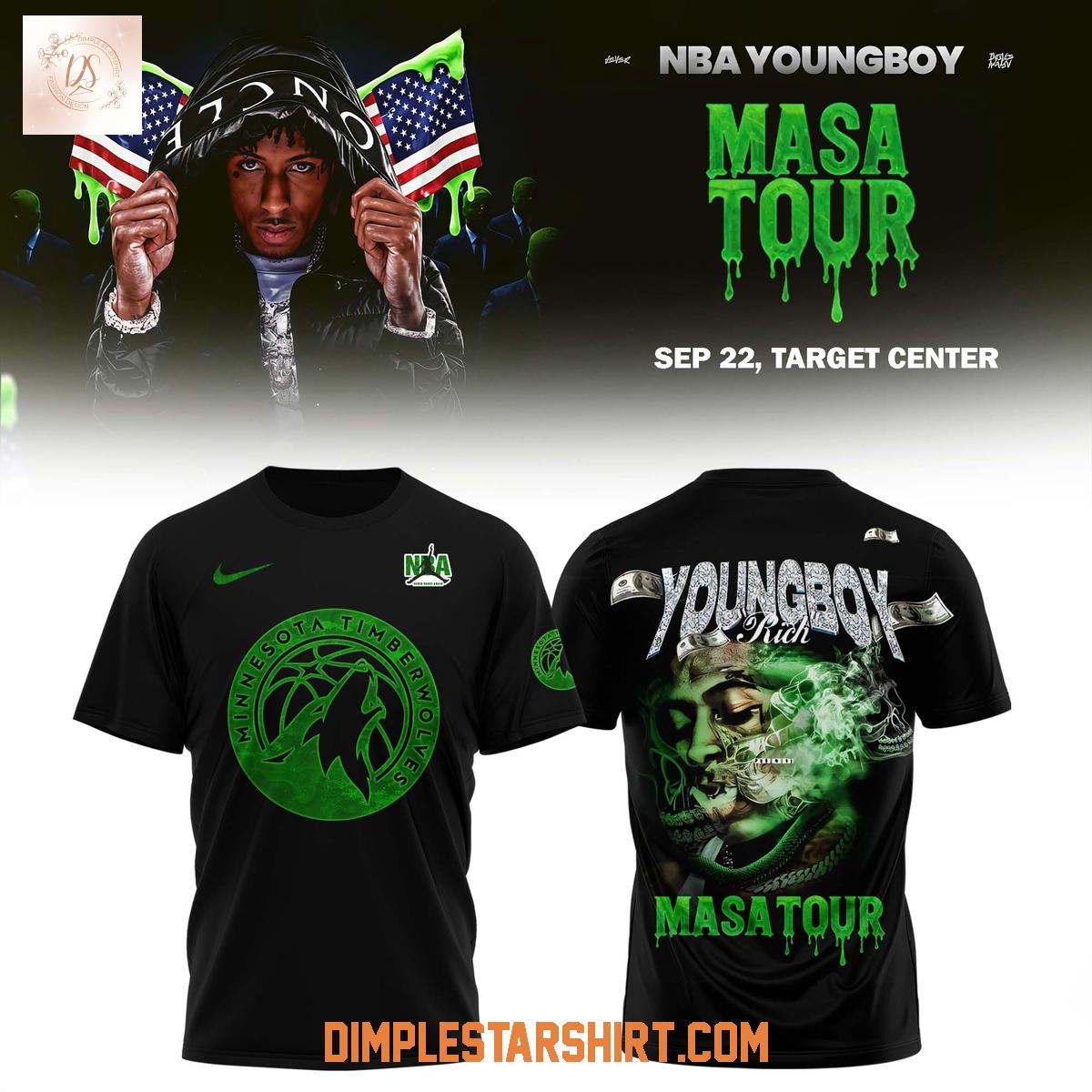 Minnesota Timberwolves Collab NBA Youngbou Masa Tour 2025 Hoodie Shirt Minnesota Timberwolves Collab NBA Youngbou Masa Tour 2025 Hoodie Shirt