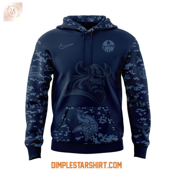 Minnesota Vikings x US Navy 250th Anniversary Celebration Hoodie Shirt