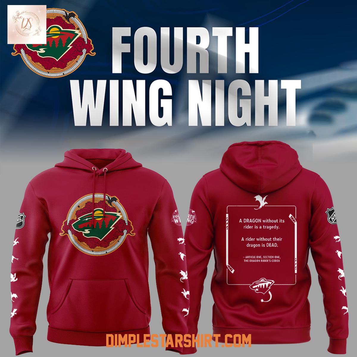 Minnesota Wild Fourth Wing Night Hoodie Shirt Minnesota Wild Fourth Wing Night Hoodie Shirt