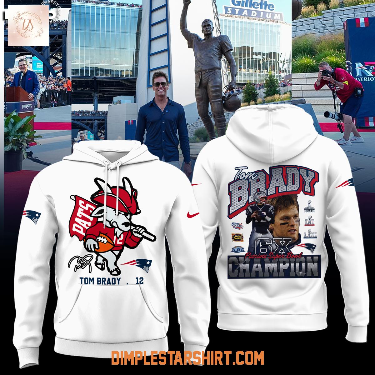 New England Patriots Unveil Statue Tom Brady Goat 6x Super Bowl Champions Hoodie Shirt New England Patriots Unveil Statue Tom Brady Goat 6x Super Bowl Champions Hoodie Shirt