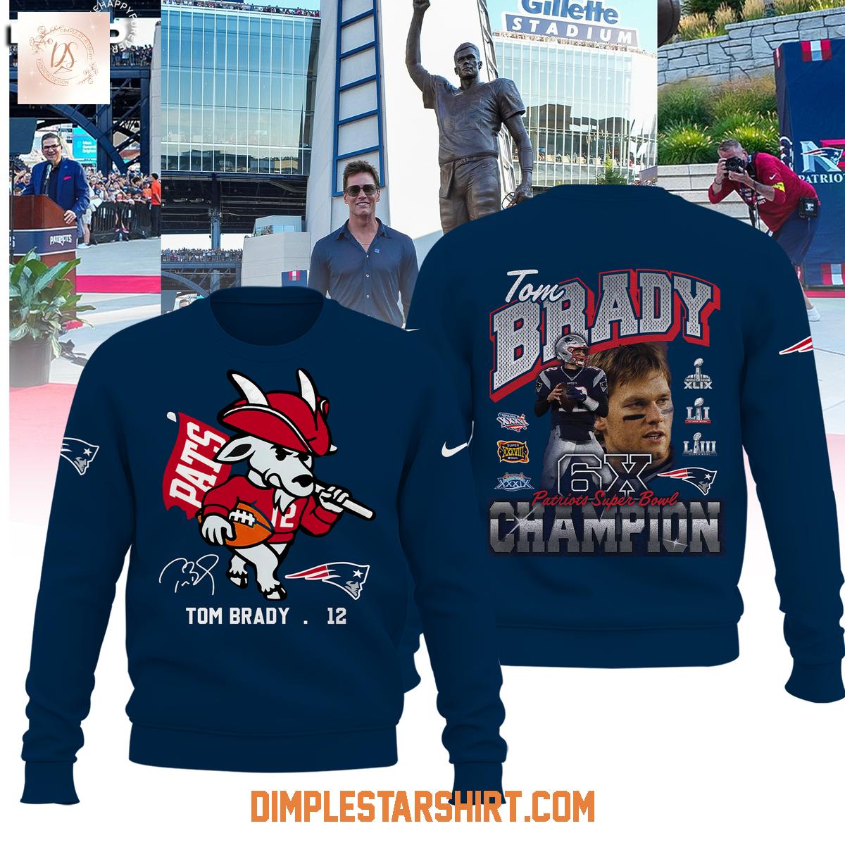 New England Patriots Unveil Statue Tom Brady Goat 6x Super Bowl Champions Hoodie Shirt New England Patriots Unveil Statue Tom Brady Goat 6x Super Bowl Champions Hoodie Shirt