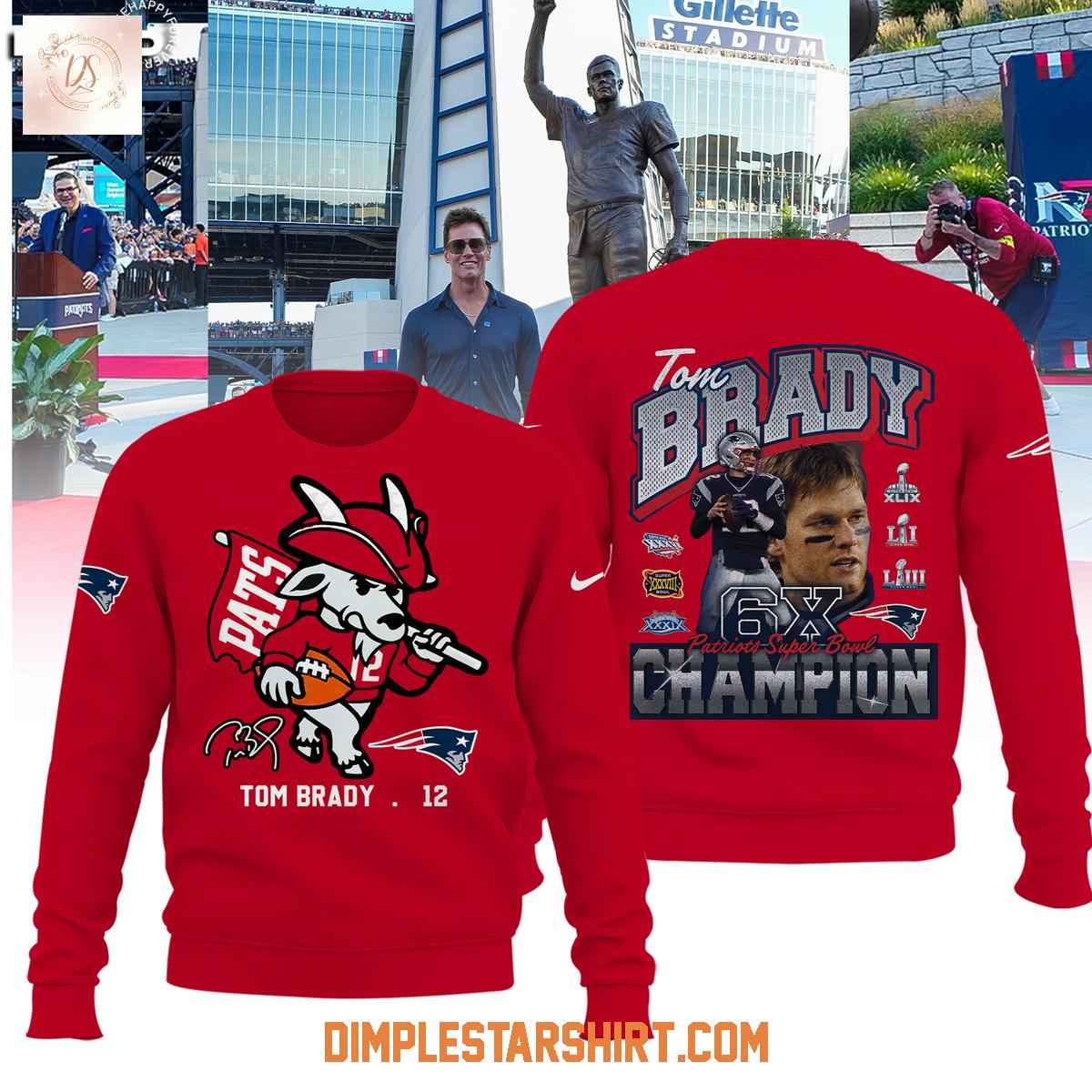 New England Patriots Unveil Statue Tom Brady Goat 6x Super Bowl Champions Hoodie Shirt New England Patriots Unveil Statue Tom Brady Goat 6x Super Bowl Champions Hoodie Shirt