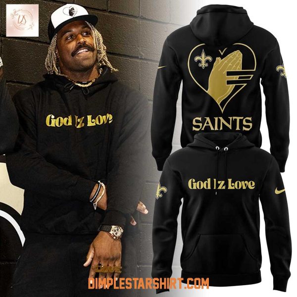 New Orleans Saints God Iz Love Hoodie Shirt