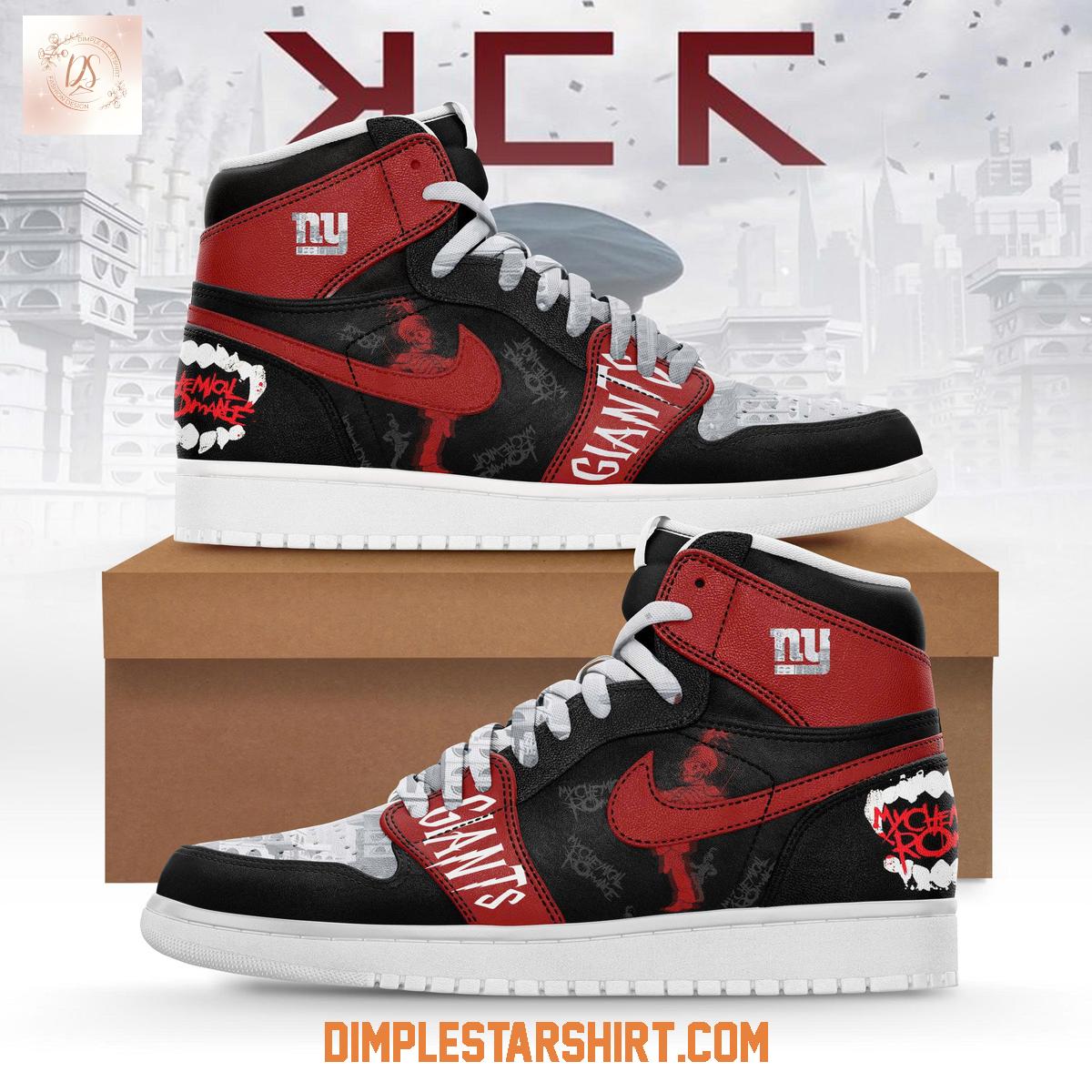 New York Giants x My Chemical Romance Long Live The Black Parade Air Jordan 1 Shoes New York Giants x My Chemical Romance Long Live The Black Parade Air Jordan 1 Shoes
