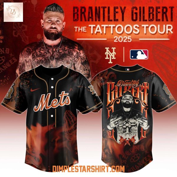 New York Mets x Brantley Gilbert The Tattoos Tour 2025 Jersey