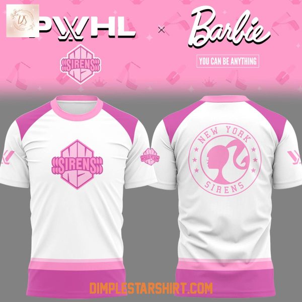 New York Sirens Hockey x Barbie You Can Be Anything Hoodie Shirt