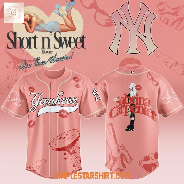 New York Yankees x Sabrina Carpenter Short N’ Sweet Tour Pink Jersey
