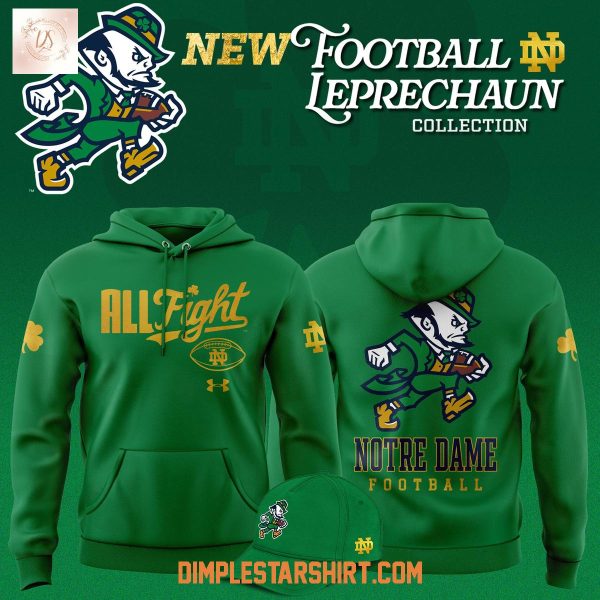 Notre Dame Fighting Irish Football Leprechaun Green Hoodie