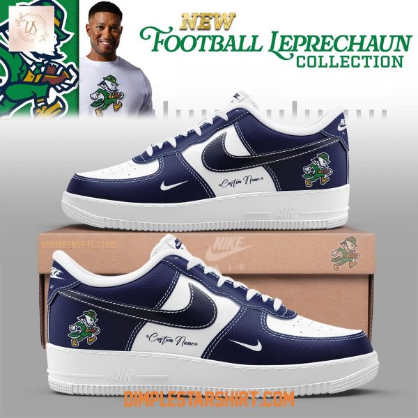 Notre Dame Fighting Irish Leprechaun Tech Stretch Deep Navy Air Force 1 Shoes