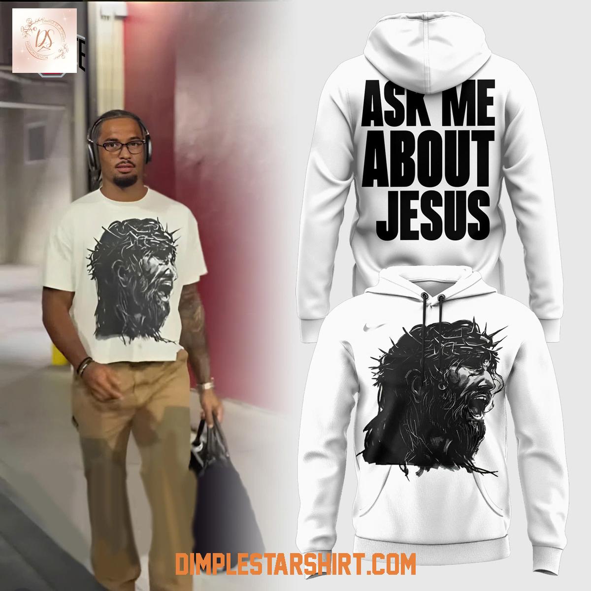 Ohio State Buckeyes Ask Me About Jesus Hoodie Shirt Ohio State Buckeyes Ask Me About Jesus Hoodie Shirt