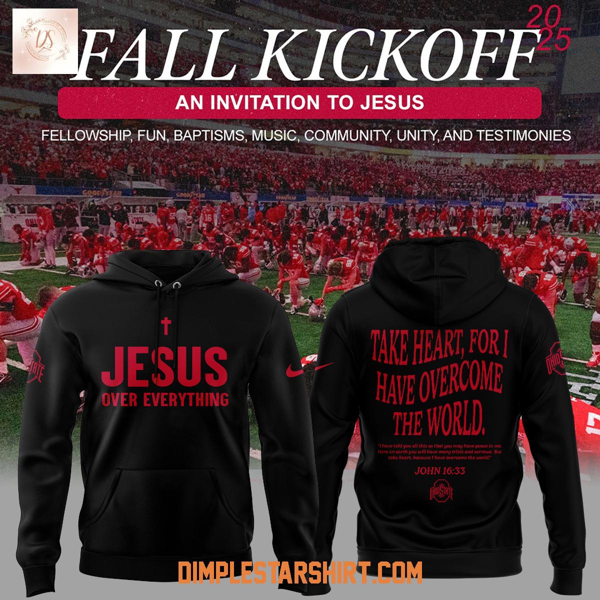 Ohio State Buckeyes Jesus Over Everything Hoodie Shirt Ohio State Buckeyes Jesus Over Everything Hoodie Shirt