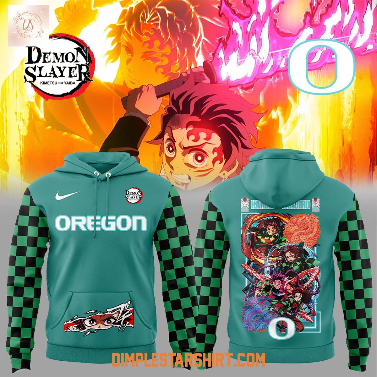 Oregon Ducks Demon Slayer Kamado Tanjiro Hoodie Shirt Oregon Ducks Demon Slayer Kamado Tanjiro Hoodie Shirt