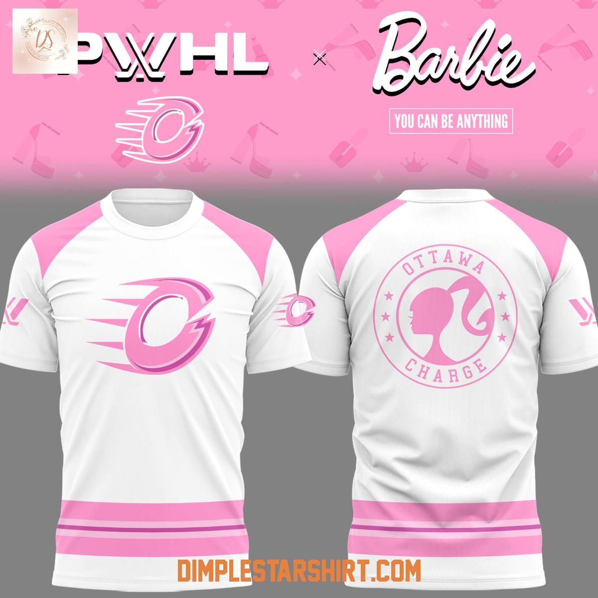 Ottawa Charge Hockey x Barbie You Can Be Anything Hoodie Shirt Ottawa Charge Hockey x Barbie You Can Be Anything Hoodie Shirt