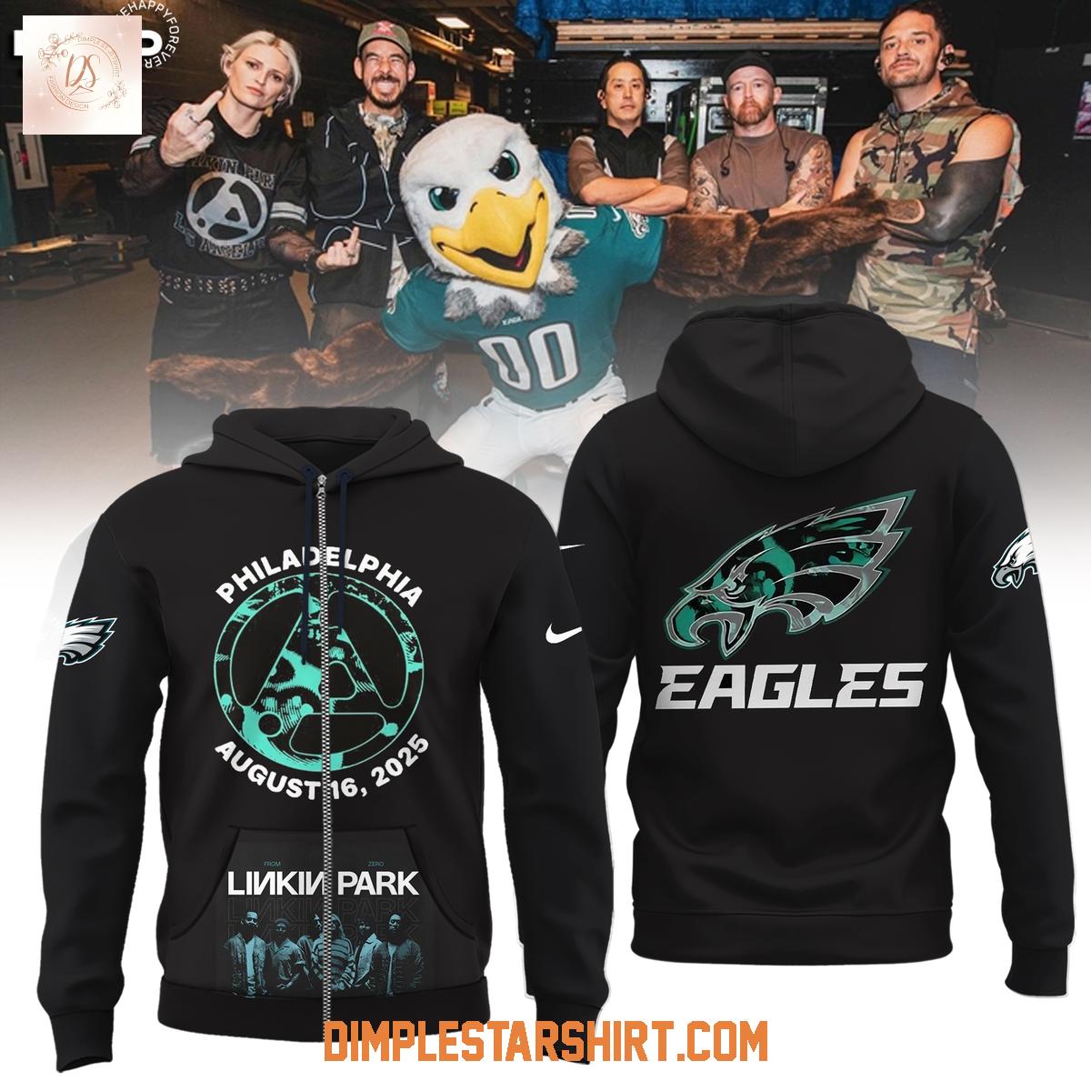 Philadelphia Eagles x Linkin Park From Zero World Tour Hoodie Shirt Philadelphia Eagles x Linkin Park From Zero World Tour Hoodie Shirt