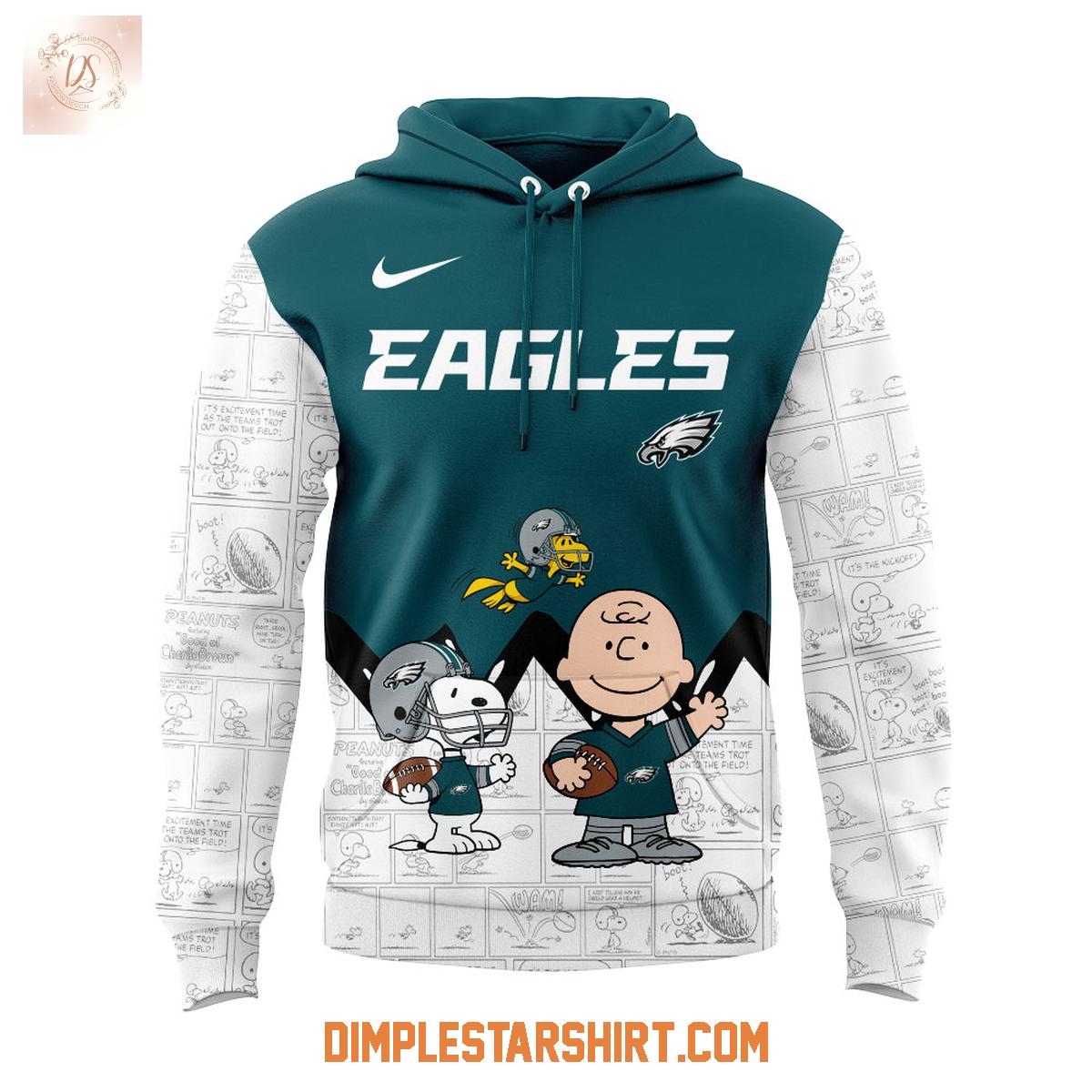 Philadelphia Eagles 75th Anniversary Of Peanuts Hoodie Shirt Philadelphia Eagles 75th Anniversary Of Peanuts Hoodie Shirt