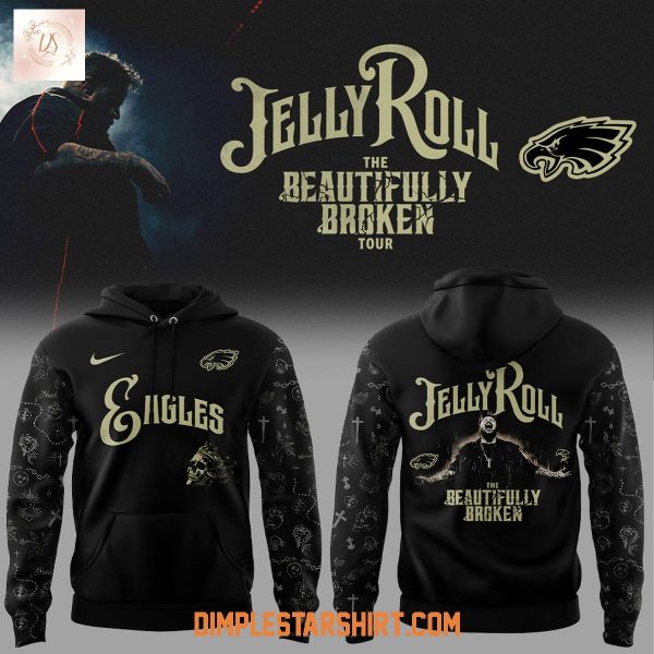 Philadelphia Eagles x Jelly Roll The Beautifully Broken Tour 2025 Hoodie Shirt