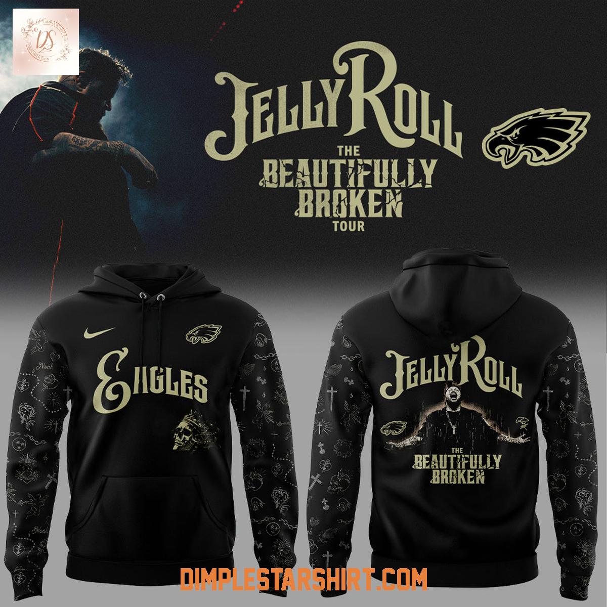 Philadelphia Eagles x Jelly Roll The Beautifully Broken Tour 2025 Hoodie Shirt Philadelphia Eagles x Jelly Roll The Beautifully Broken Tour 2025 Hoodie Shirt