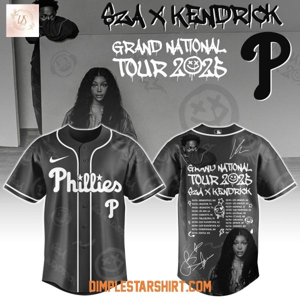 Philadelphia Phillies x Kendrick Lamar And Sza Tour 2025 Jersey