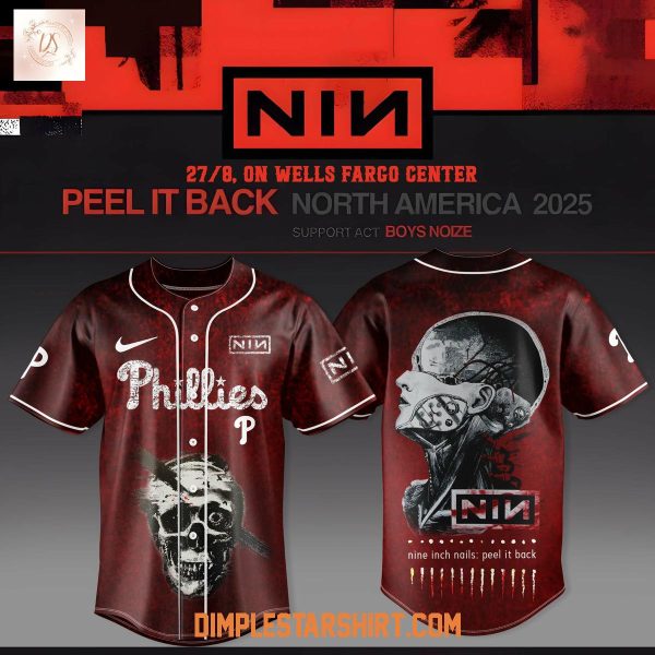 Philadelphia Phillies x Nine Inch Nails Peel It Back Tour 2025 Jersey