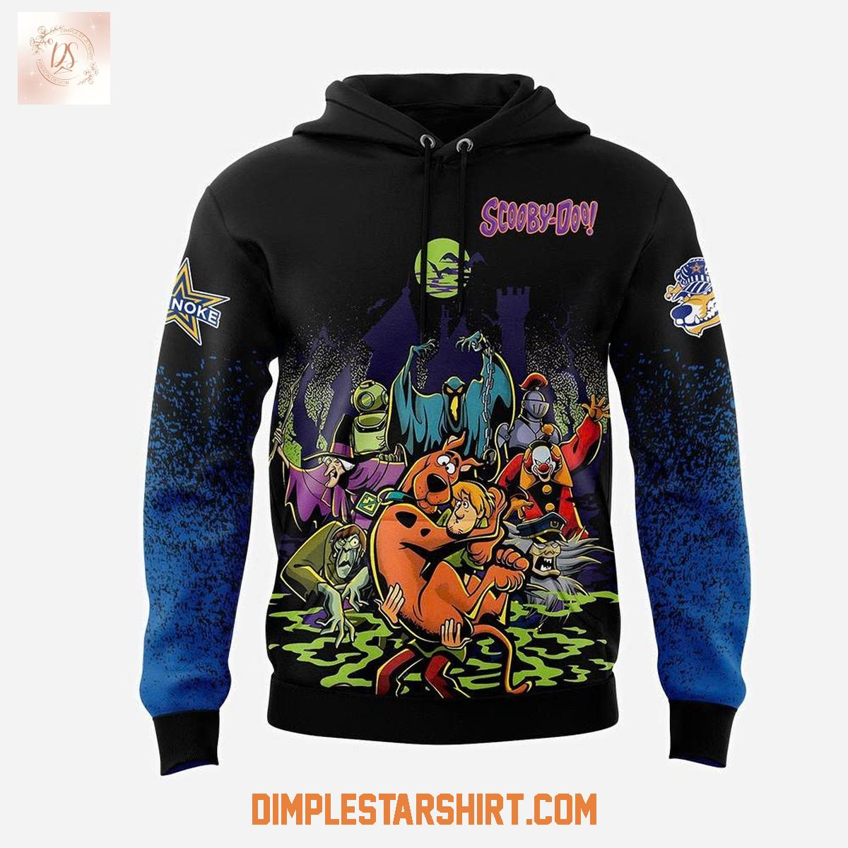 Roanoke Rail Yard Dawgs x Scooby Doo Night Hoodie Shirt Roanoke Rail Yard Dawgs x Scooby Doo Night Hoodie Shirt
