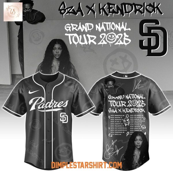 San Diego Padres x Kendrick Lamar And Sza Tour 2025 Jersey