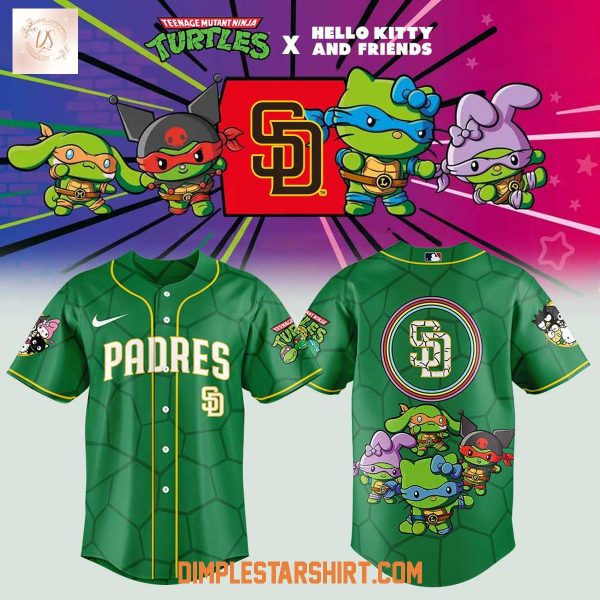 San Diego Padres x Ninja Turtle And Helloo Kitty Friends 2025 Jersey