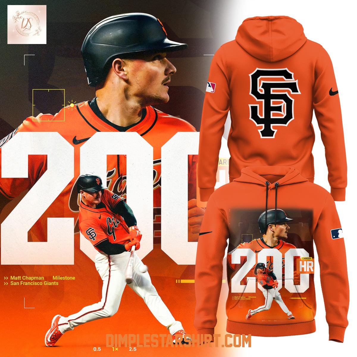 San Francisco Giants Matt Chapman 200 HR Milestone Hoodie San Francisco Giants Matt Chapman 200 HR Milestone Hoodie