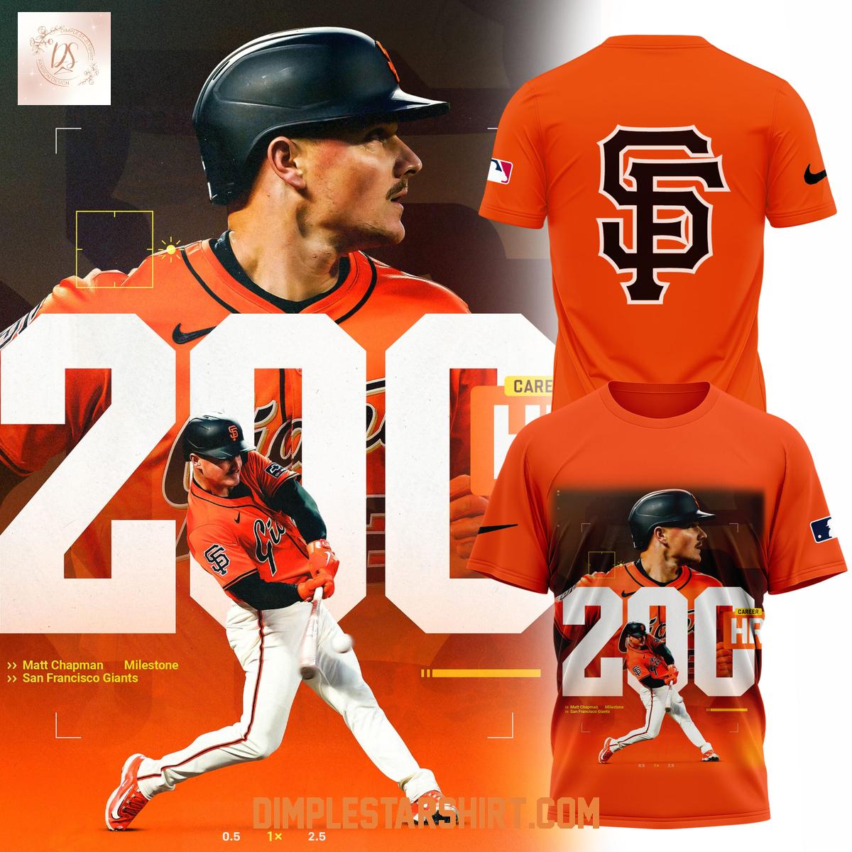 San Francisco Giants Matt Chapman 200 HR Milestone Hoodie San Francisco Giants Matt Chapman 200 HR Milestone Hoodie