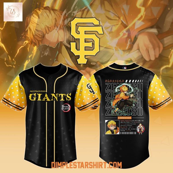 San Francisco Giants x Demon Slayer Zenitsu Infinity Castle Jersey