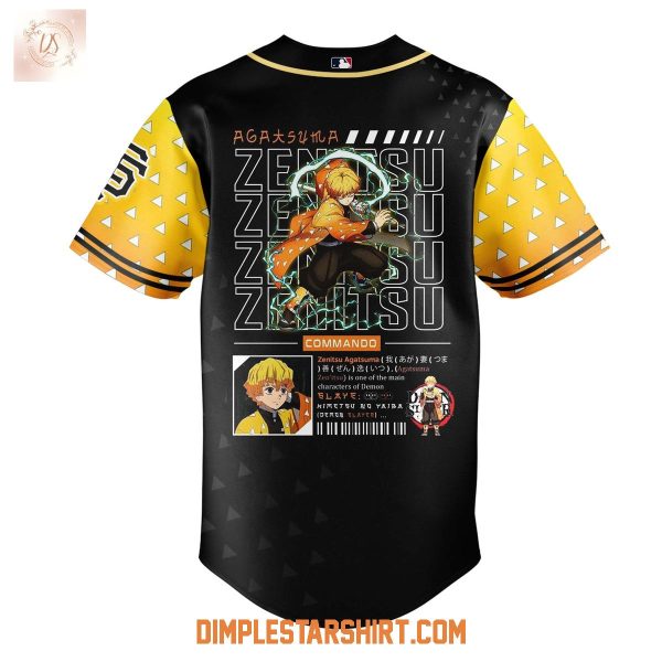 San Francisco Giants x Demon Slayer Zenitsu Infinity Castle Jersey