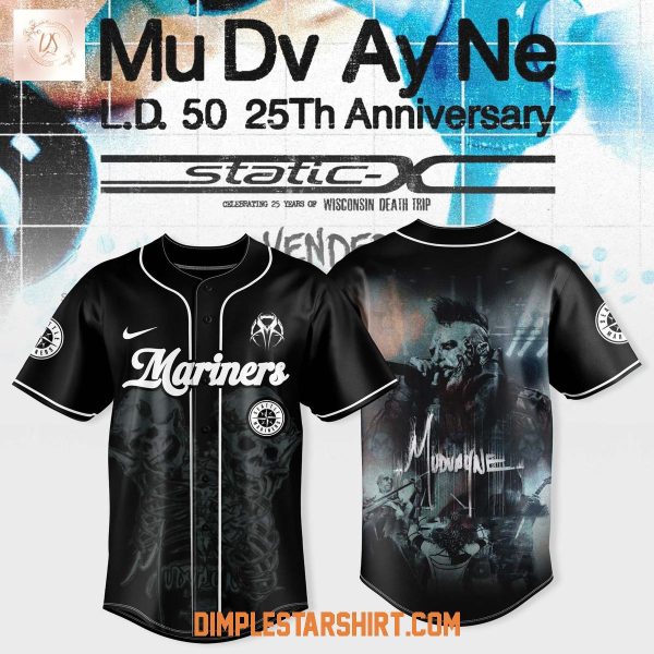 Seattle Mariners x Mudvayne L.D.50 25th Anniversary Tour 2025 Jersey