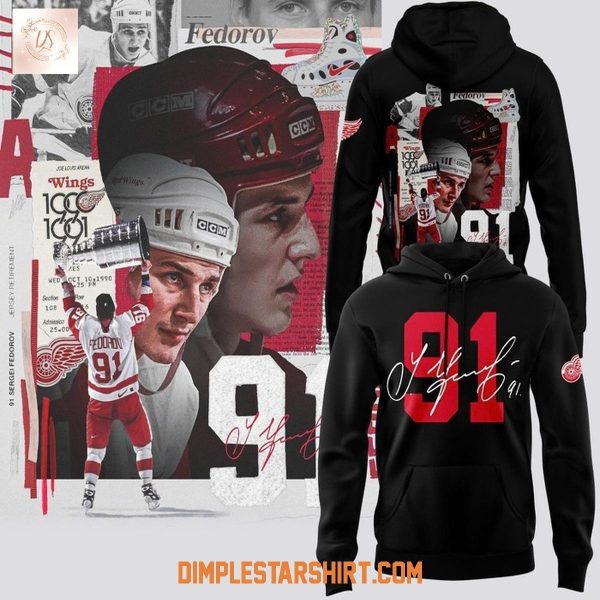 Sergei Fedorov Detroit Red Wings Hoodie Shirt