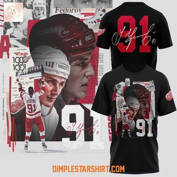 Sergei Fedorov Detroit Red Wings Hoodie Shirt