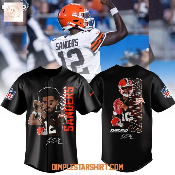Shedeur Sanders Debut Cleveland Browns 2025 Black Jersey