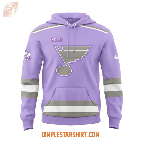 St.Louis Blues Fights Cancer Lavender Hoodie Shirt