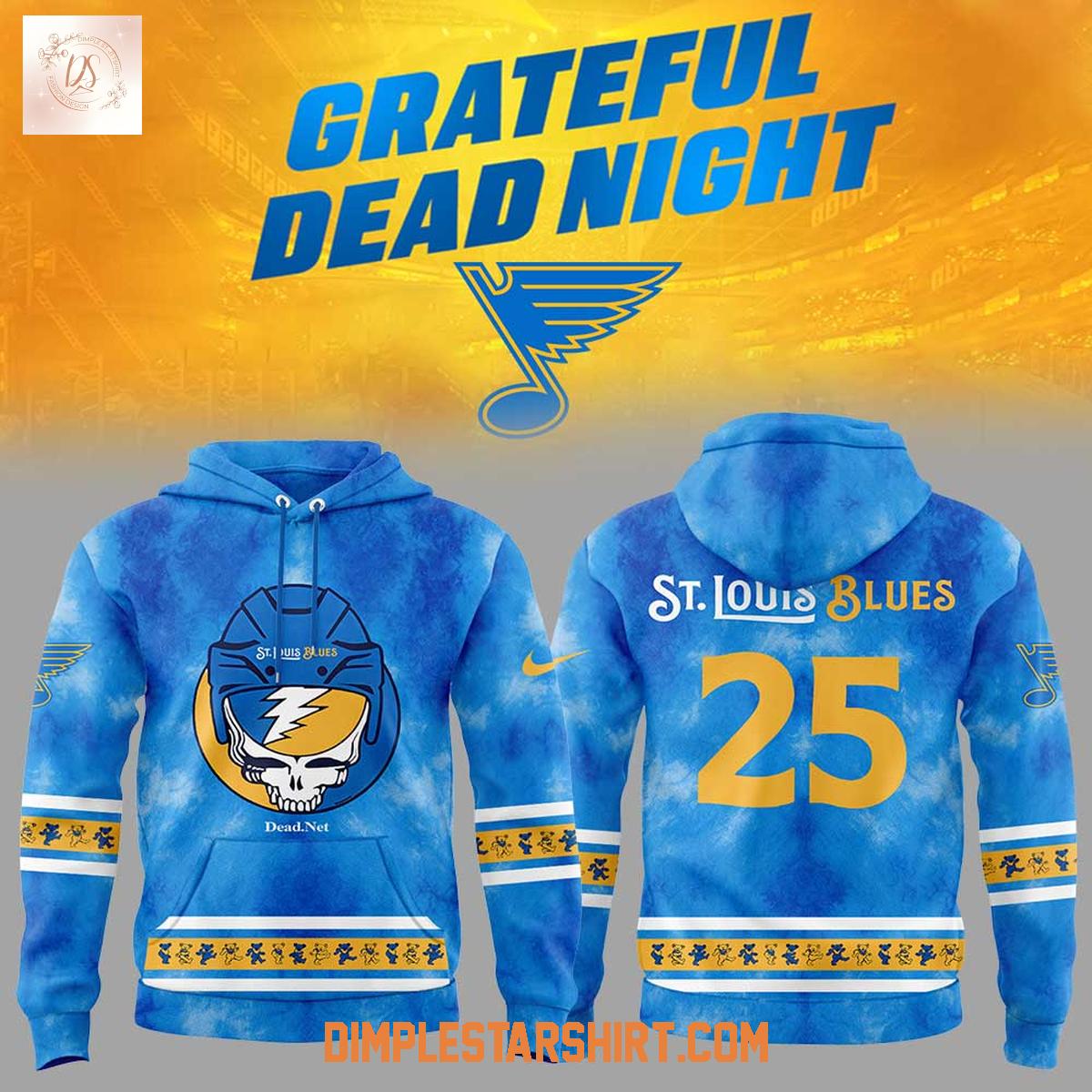 St.Louis Blues Grateful Dead Night 2025 Hoodie Shirt St.Louis Blues Grateful Dead Night 2025 Hoodie Shirt
