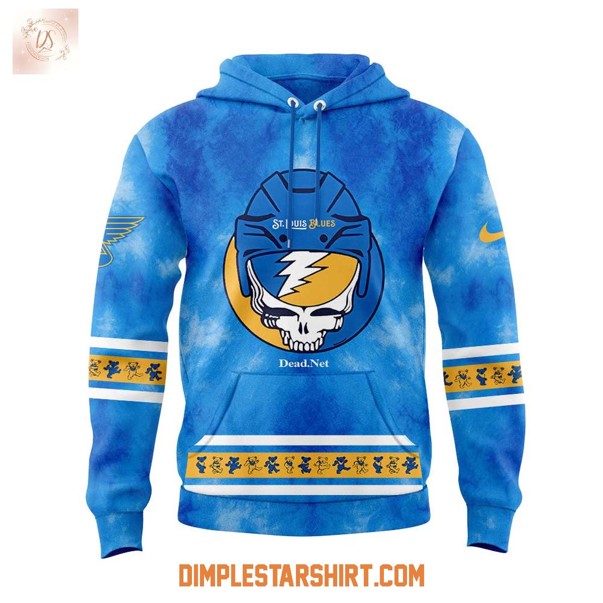 St.Louis Blues Grateful Dead Night 2025 Hoodie Shirt St.Louis Blues Grateful Dead Night 2025 Hoodie Shirt