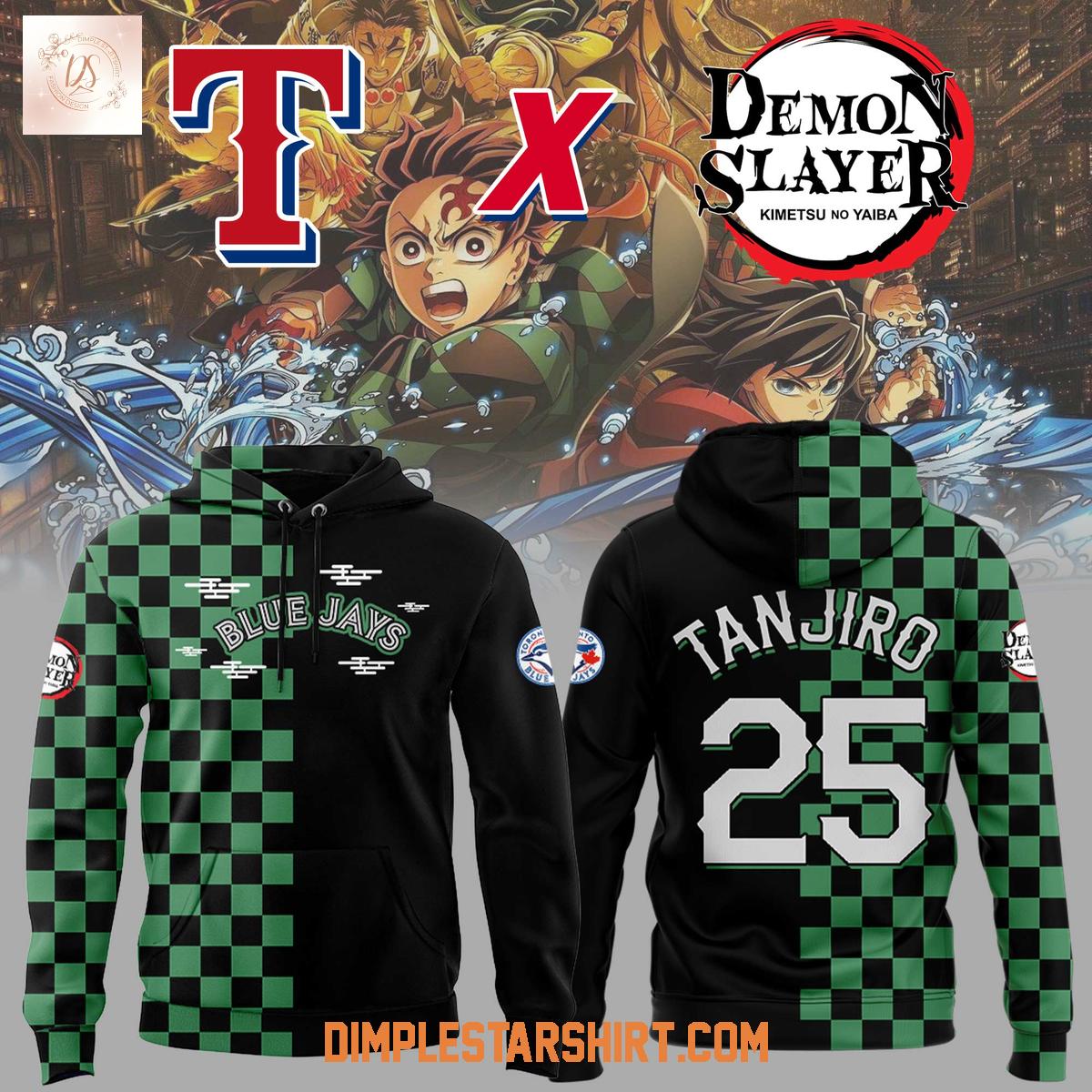 Texas Rangers x Demon Slayer Tanjiro 2025 Hoodie Shirt Texas Rangers x Demon Slayer Tanjiro 2025 Hoodie Shirt