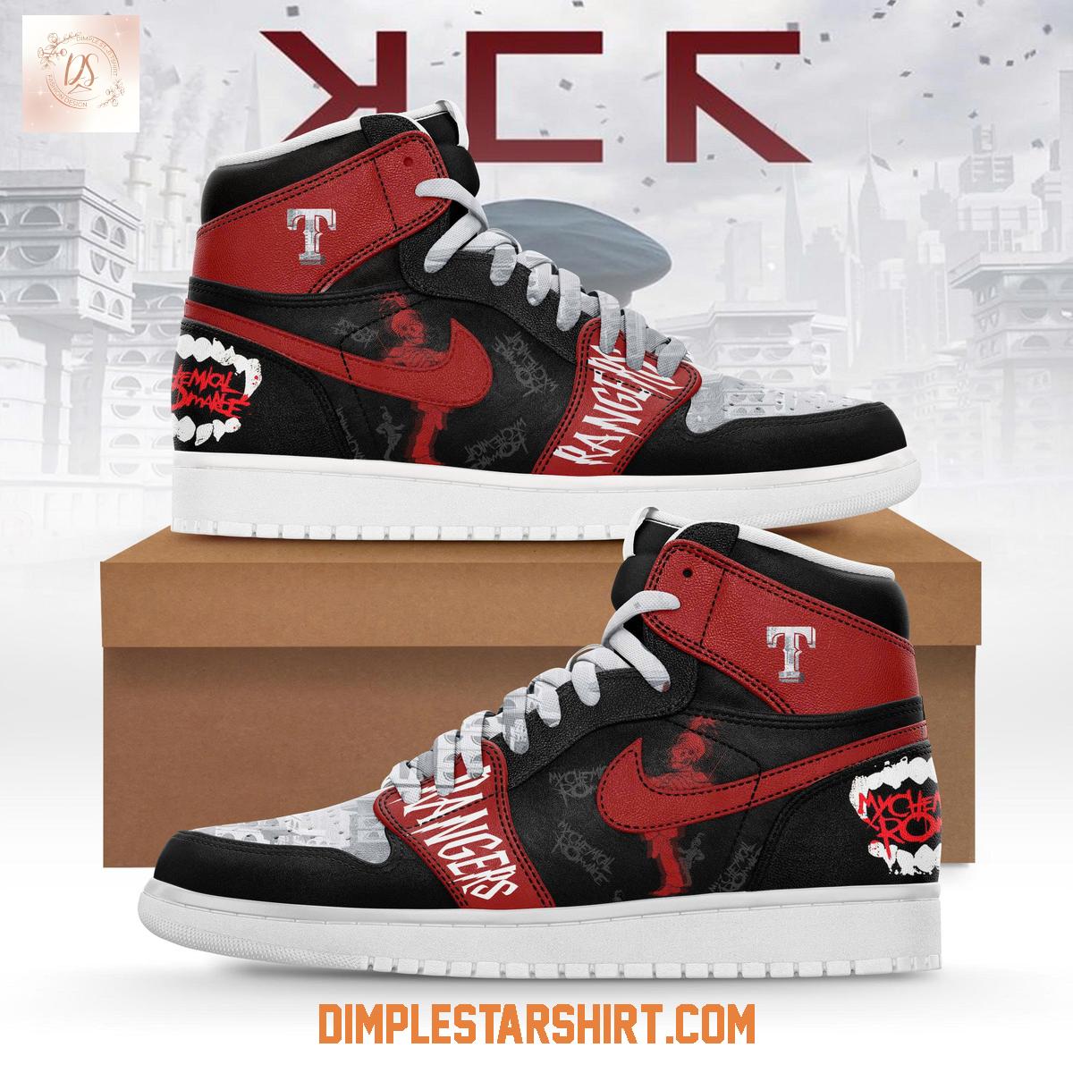 Texas Rangers x My Chemical Romance Long Live The Black Parade Air Jordan 1 Shoes Texas Rangers x My Chemical Romance Long Live The Black Parade Air Jordan 1 Shoes