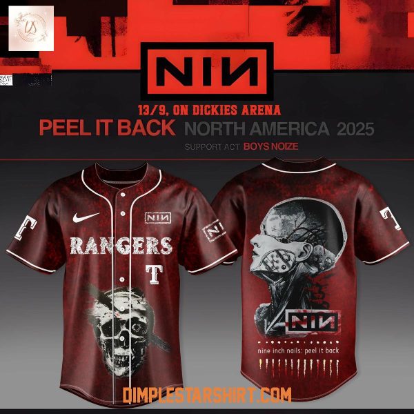 Texas Rangers x Nine Inch Nails Peel It Back Tour 2025 Jersey