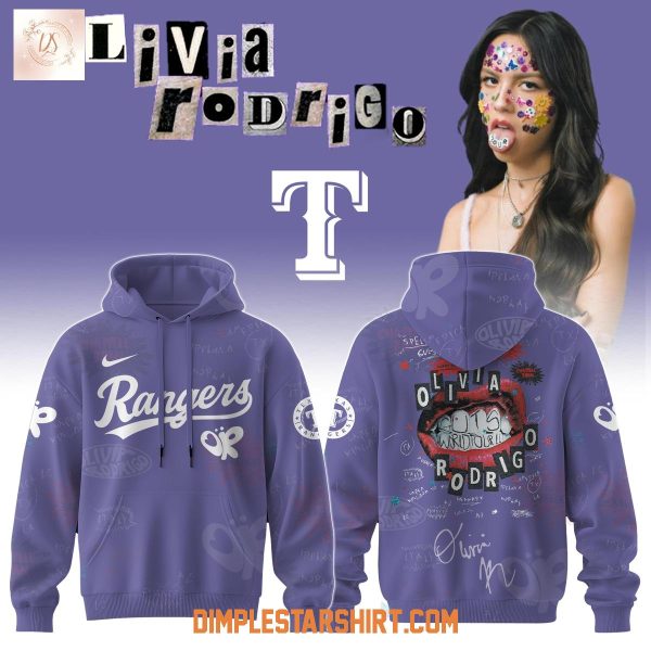 Texas Rangers x Olivia Rodrigo GUTS World Tour 2025 Hoodie Shirt