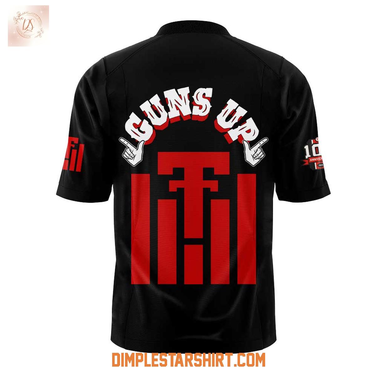 Texas Tech Red Raiders Football 100th Anniversary Uniform Guns Up Football Jersey Texas Tech Red Raiders Football 100th Anniversary Uniform Guns Up Football Jersey