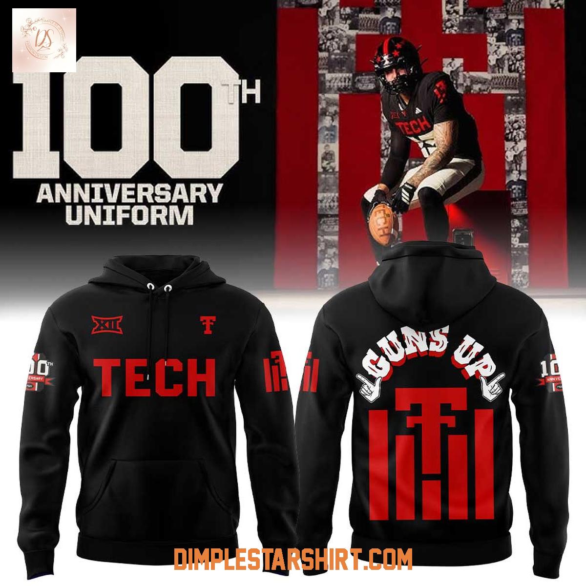 Texas Tech Red Raiders Football 100th Anniversary Uniform Guns Up Hoodie Shirt Texas Tech Red Raiders Football 100th Anniversary Uniform Guns Up Hoodie Shirt