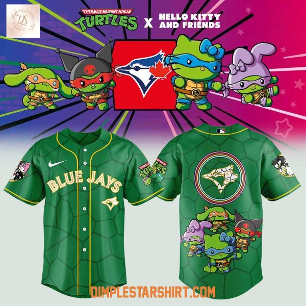 Toronto Blue Jays x Ninja Turtle And Helloo Kitty Friends 2025 Jersey