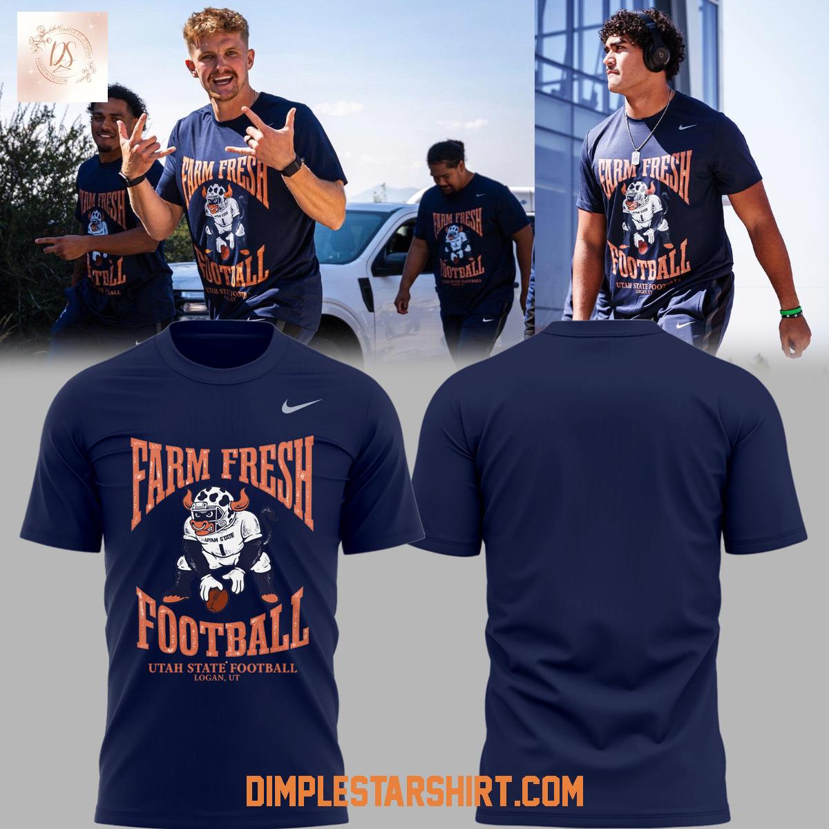 Utah State Aggies Farm Fresh Navy Shirt Utah State Aggies Farm Fresh Navy Shirt