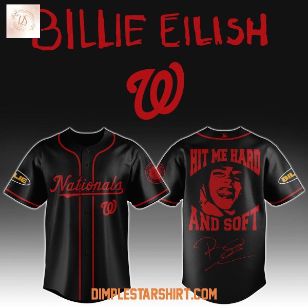 Washington Nationals x Billie Eilish Hit Me Hard And Soft Jersey