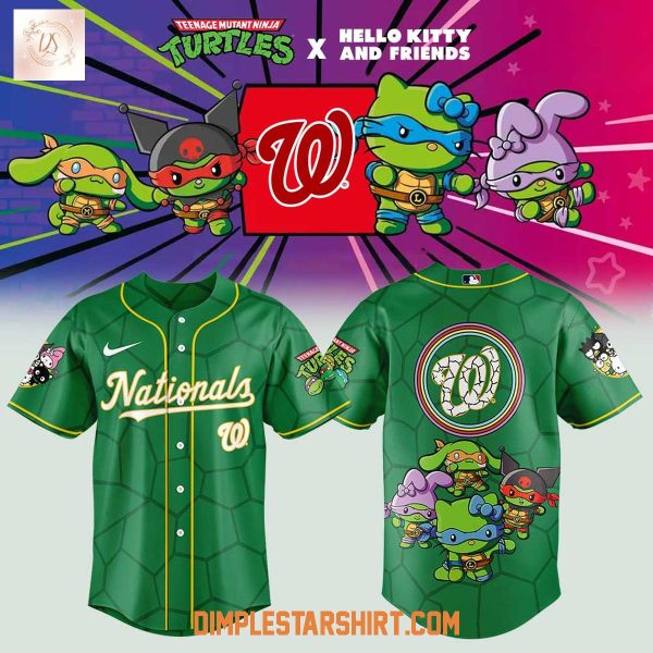 Washington Nationals x Ninja Turtle And Helloo Kitty Friends 2025 Jersey